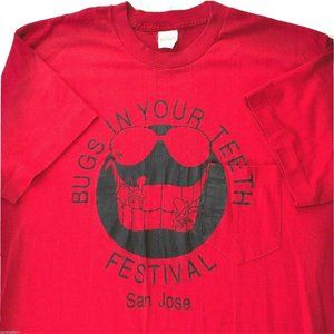Bugs In Your Teeth Fest San Jose CA Vtg Tee Med